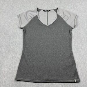 The‎ North Face Shirt Womens Small Gray V-Neck Athletic Performance Training
